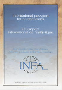 Passeport international esthétique cosmétique CIEC INFA Casablanca